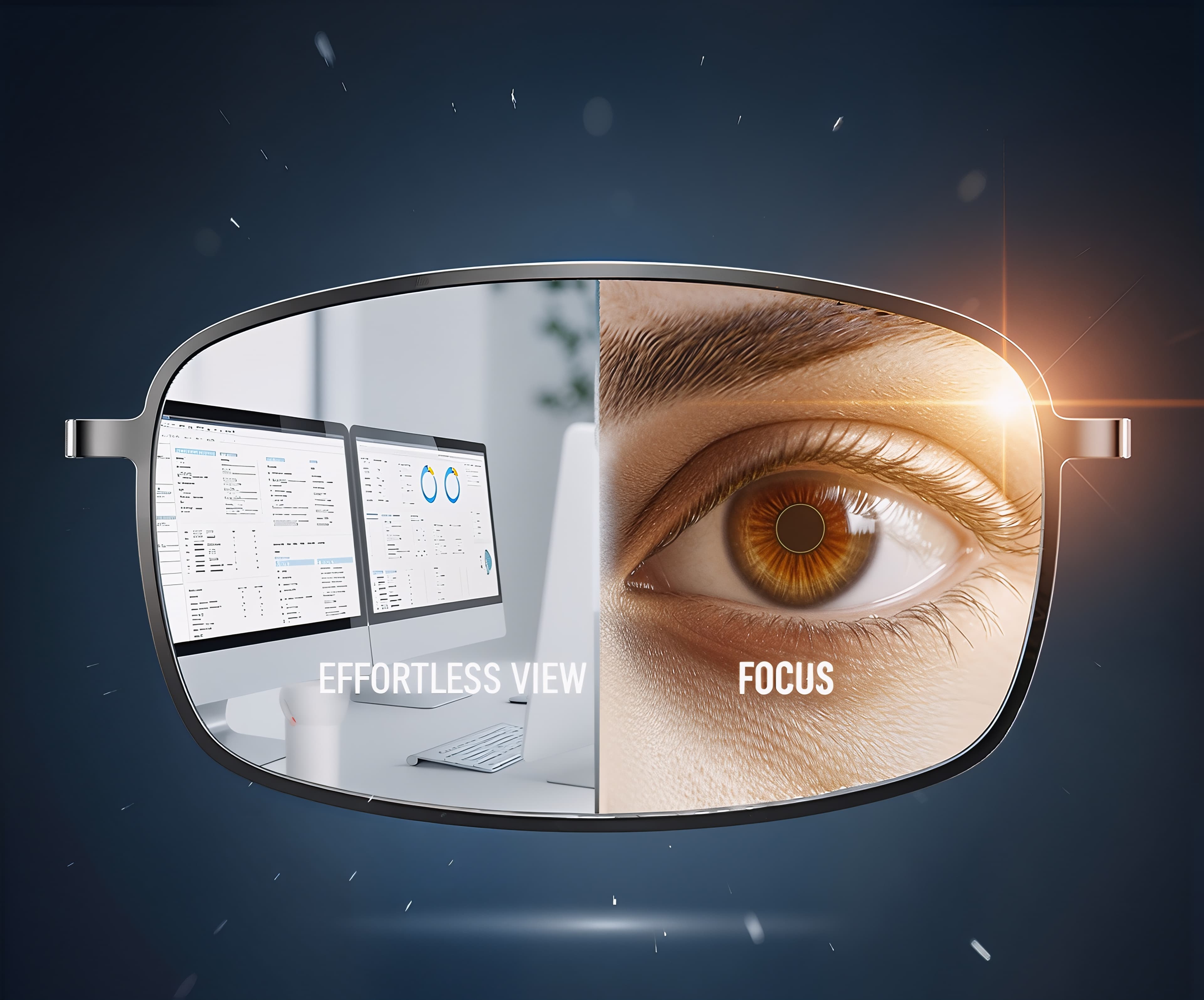 Anti-fatigue lens image