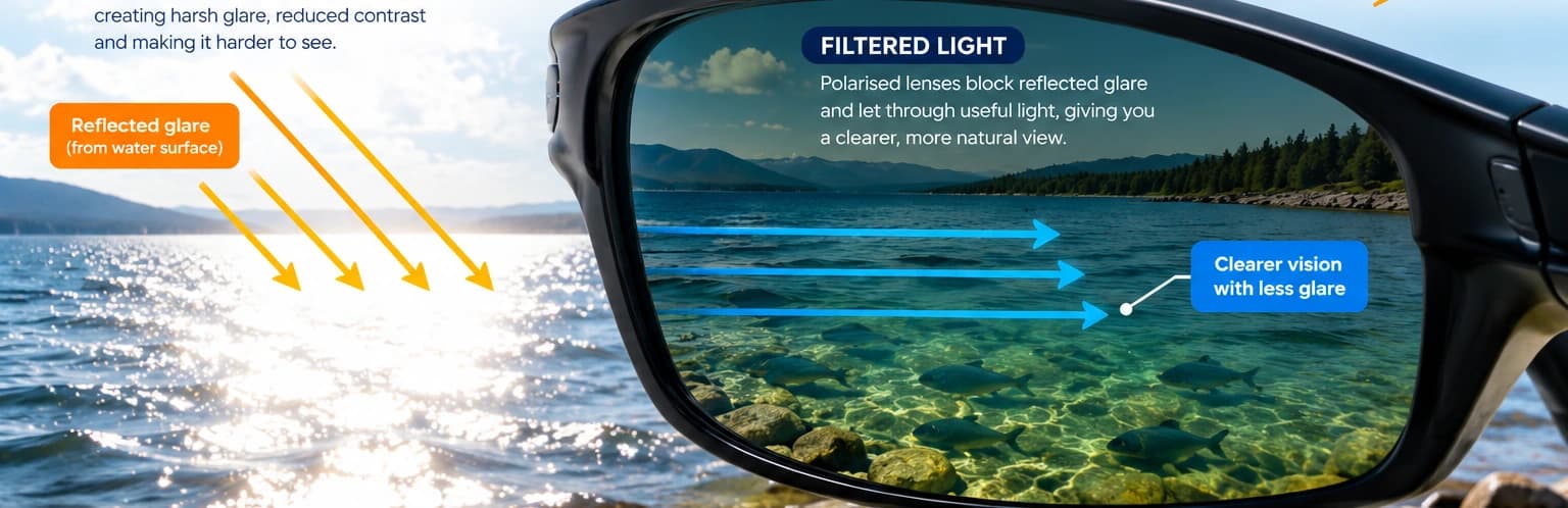 Sequence showing photochromic sports lenses changing from clear to darker in brighter light.