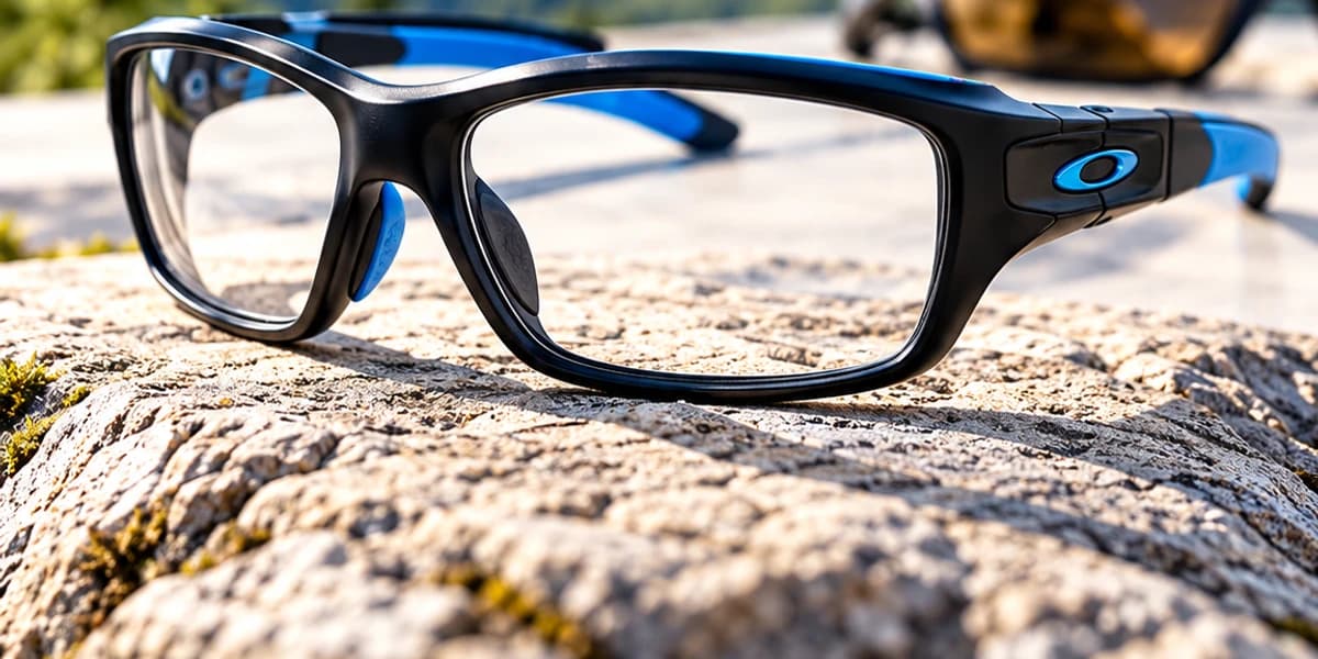 Sports frame ready to be assessed for replacement prescription lenses.