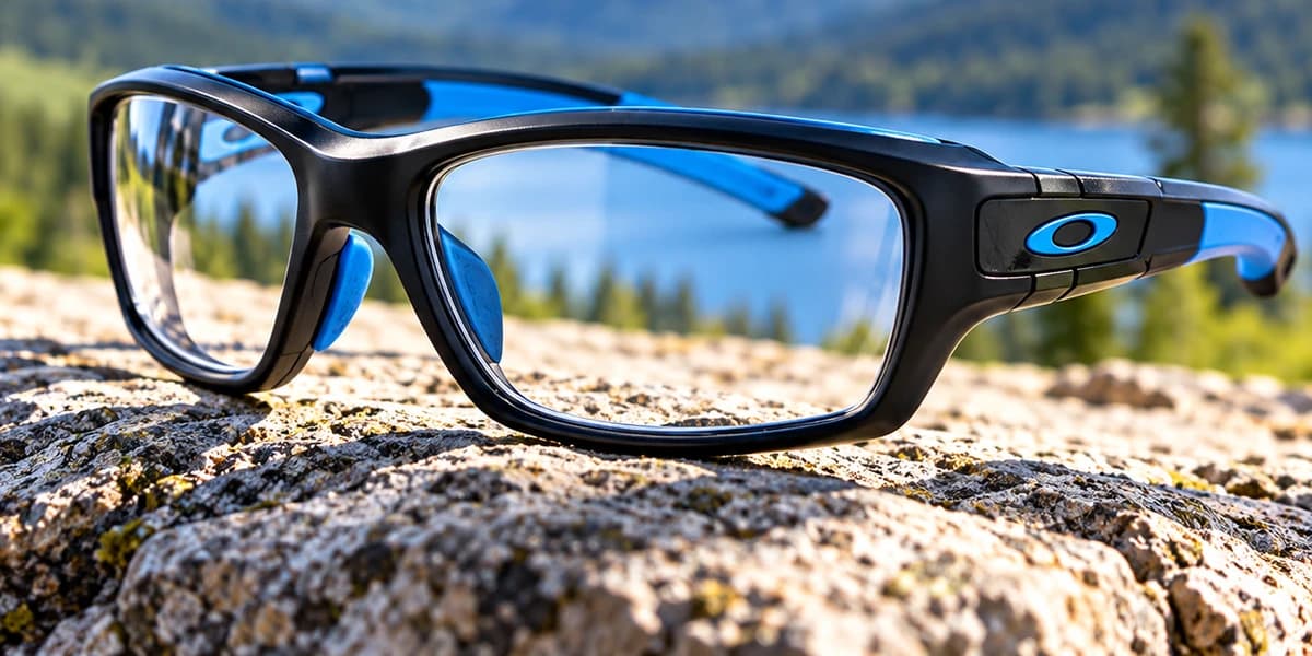Finished sports glasses undergoing final checks for lens position, fit and finish.